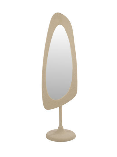 Zen Collection Makeup Mirror Tabletop 16x14cm Beige