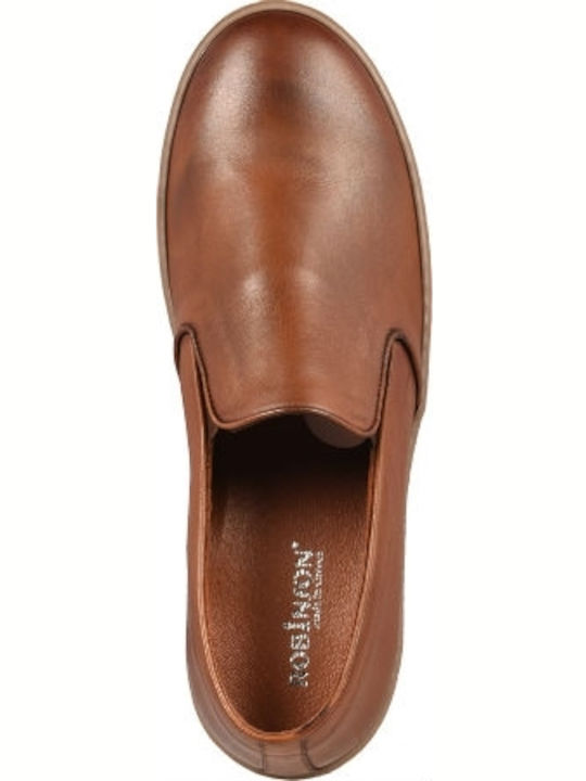 Leder Herren Mokassins in Braun Farbe