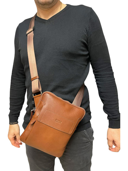 Leather Men's Bag Shoulder / Crossbody Tabac Brown