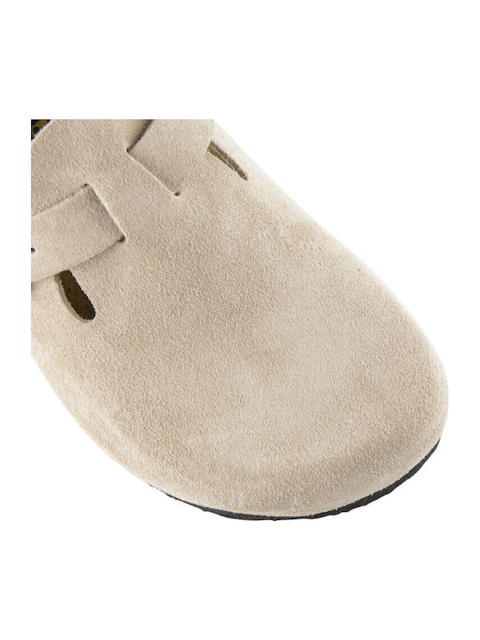 Afelpado Anatomical Leather Women's Slippers Beige