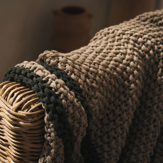 Gofis Home Poema Armchair Throw Knitted 140x180cm Brown Gofis Home Poema Armchair Throw Knitted 140x180cm Brown