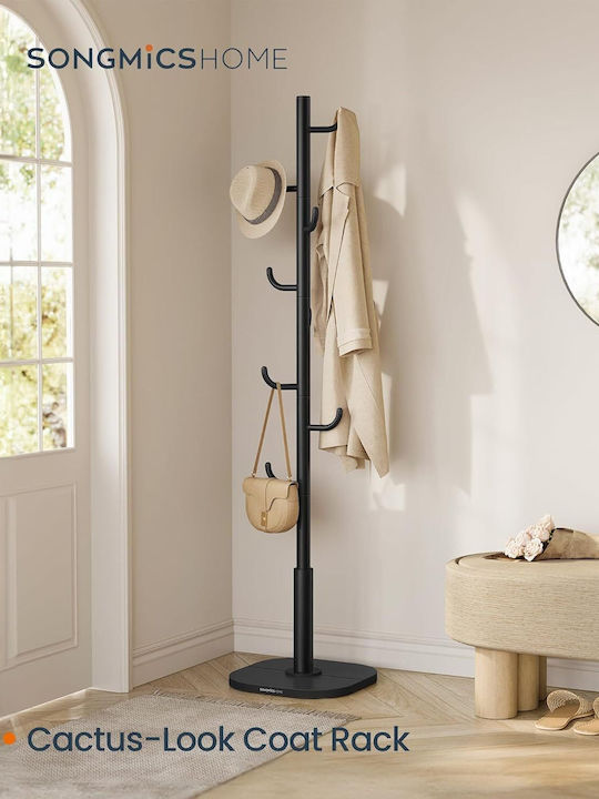 Songmics Καλόγερος Μεταλλικός Μαύρος 40x40x175.3cm