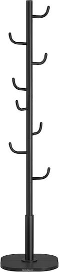 Songmics Metallic Coat Rack Black 40x40x175.3cm