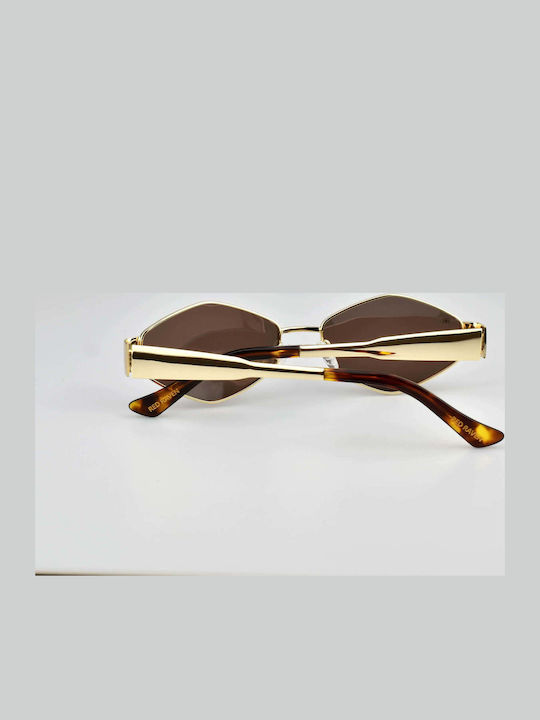Red Raven Blair Unisex Ochelari de soare cu Auriu Cadru cu Polarized Lentilă