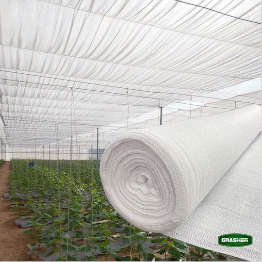 Grasher Мрежа за сянка Бял на Ролка 2x50m 150гр/кв.м