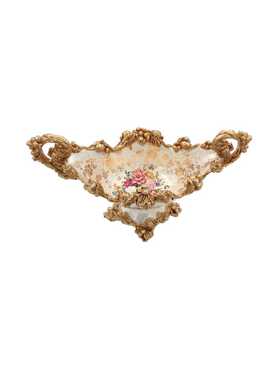 Decorative Bowl Polyresin 39x19x24 Cm Gondola Floral Keskor 66001