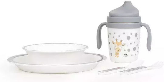 Interbaby Σετ Φαγητού Acuarela από Πλαστικό Γκρι 5τμχ