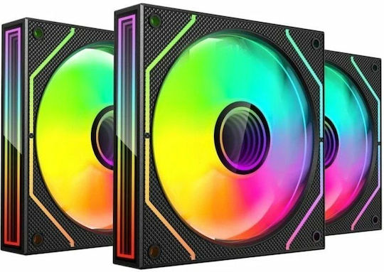 Mars Gaming TACMARS-MF3DPROKIT Case Fan 120mm With ARGB Lighting 3pcs