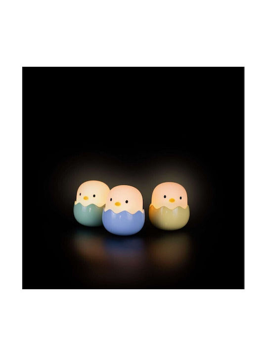 Mega Light Φωτάκι Νυκτός LED Baby Eggy 3τμχ Ρεύματος Πολύχρωμo Θερμό