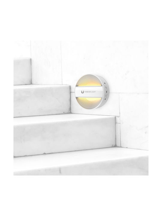 Led Night Lamp Round Pure Flc-20 Alma Pir White 500mah Forever Light