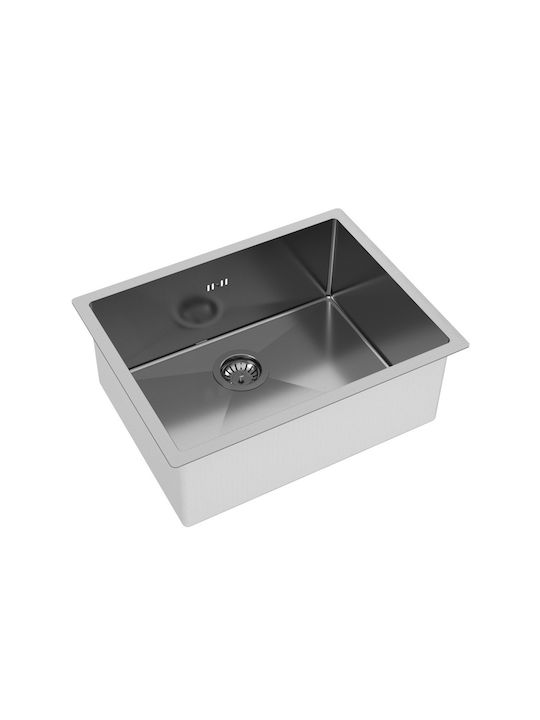 Helika Helika Enna Υποκαθήμενος Νεροχύτης Inox Μ59xΠ45cm Ασημί