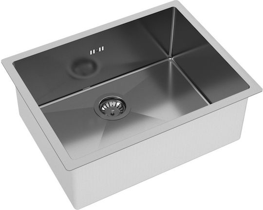 Helika Helika Enna Υποκαθήμενος Inox Μ59xΠ45cm Ασημί
