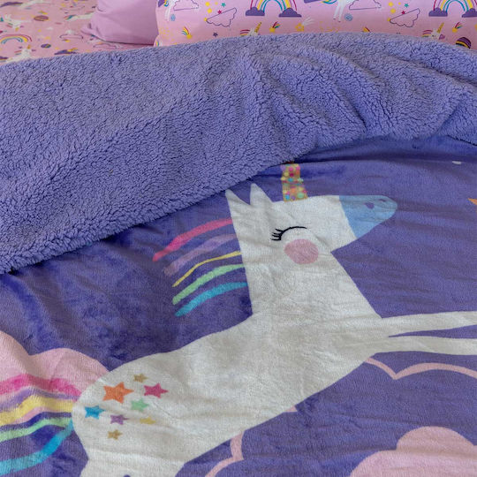 Palamaiki Kids Duvet Cover Single Purple 160x220cm