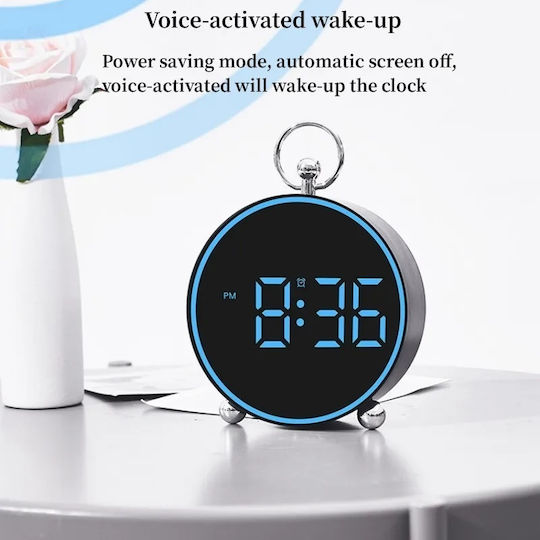 Tischuhr Digital LED Mit Blauem Wecker D6M8DWYBM