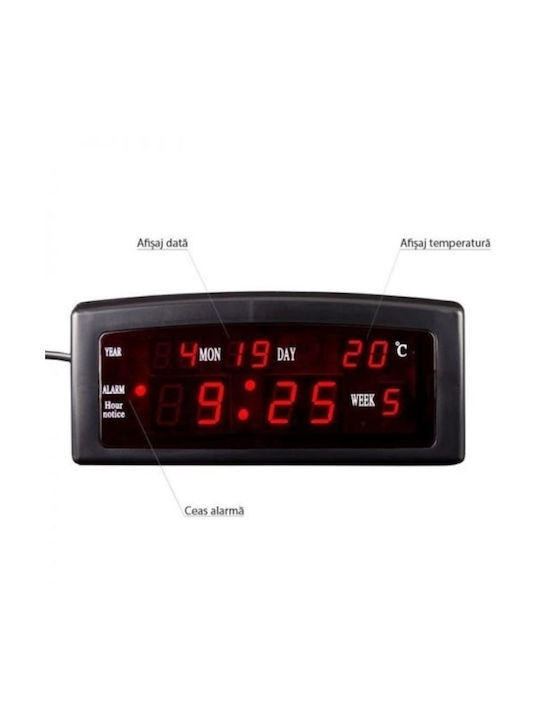Tisch-Digitaluhr mit Wecker Rot DFM8DWYBM