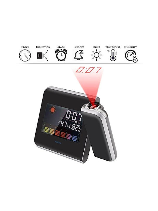Ceas Digital de Masă cu Alarmă Negru DB7FXQBBM