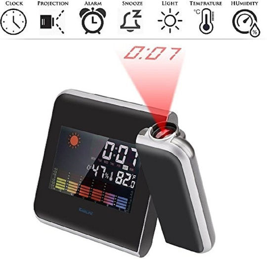 Ceas De Masă Digital Led Cu Ceas Deșteptător Negru DB7FXQBBM