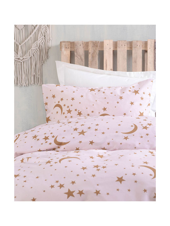 Rythmos Подредба Детско покривало Единично с калъфка за възглавница Moonlight Pink 160x240cm