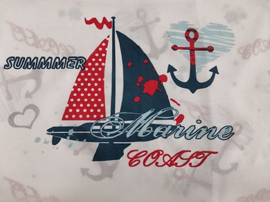 Mc Decor Pătură pentru copii Single Marine Albastru deschis 160x240buc Mc Decor Pătură pentru copii Single Marine Albastru deschis 160x240buc