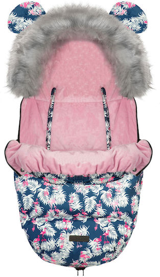 Ricokids Elmi Sac de picioare pentru cărucior Albastru cu căptușeală de catifea 95x48εκ.
