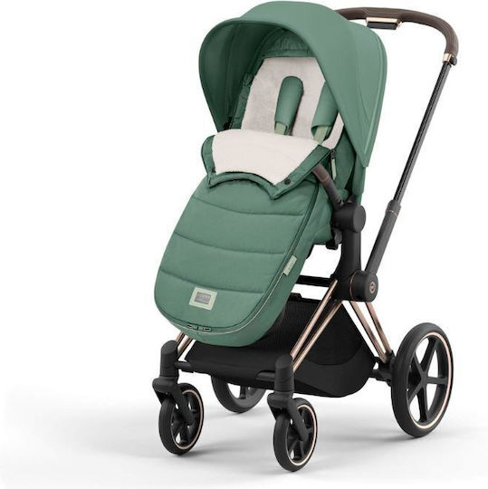 Cybex Platinum Ποδόσακος Καροτσιού Leaf Green με Fleece Επένδυση
