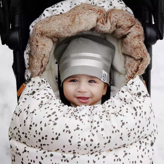Elodie Details Dalmatian Dots Universal Waterproof Stroller Footmuff 97x52cm Ecru