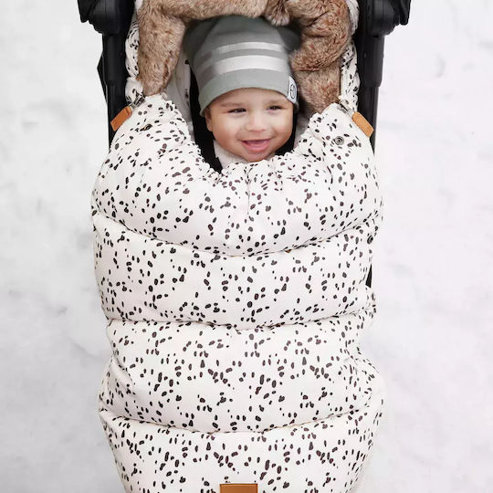 Elodie Details Dalmatian Dots Universal Waterproof Stroller Footmuff 97x52cm Ecru