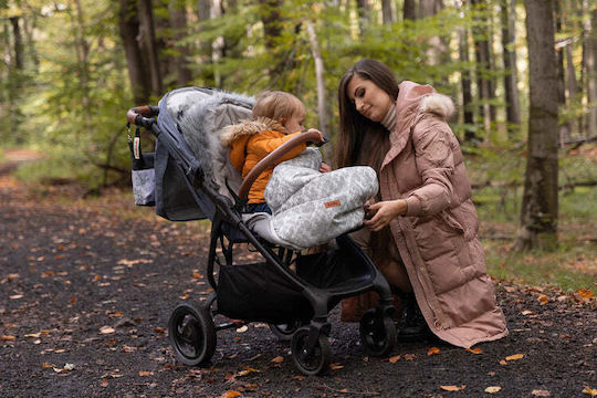 Sensillo Olaf Universal Husa Pentru Cărucior Impermeabilă Neagră Cu Căptușeală Fleece 100x45cm