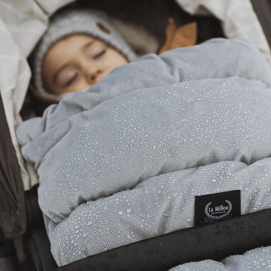La Millou Universal Kinderwagen-Fußsack Wasserdicht Gray 110x50εκ.