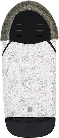 Kikka Boo Trendy Memphis Waterproof Stroller Footmuff with Fleece Lining 98x40cm White