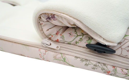 Kikka Boo Luxury Ποδόσακος Καροτσιού Μπεζ με Fleece Επένδυση 97x40εκ.