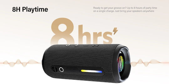 Riversong Jazz L7 Ηχείο Bluetooth 20W με Διάρκεια Μπαταρίας έως 8 ώρες Μαύρο