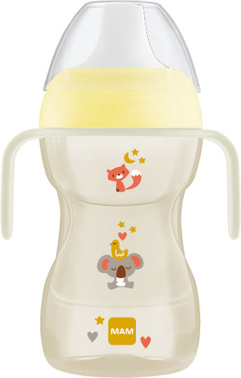 Mam Baby Trinklernbecher Kunststoff mit Griffen Gelbe Tiger für 8m+ 270ml