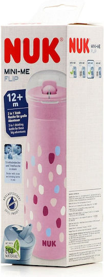 Nuk Educational Sippy Cup Plastic Pink for 12m+m+ 450ml