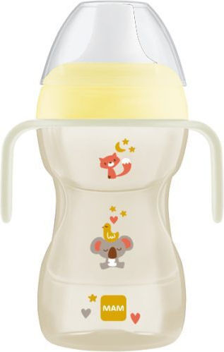 Mam Cup Educational Sippy Cup Plastic with Handles Transparent for 8m+m+ 270ml