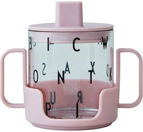 Design Letters Grow With Your Cup Lern-Trinkflasche Silikon mit Griffen Rosa für 9m+m+ 220ml