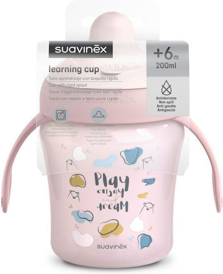 Suavinex Cana de antrenament pentru bebeluși Plastic cu mânere Roz Urs Roz pentru 6m+m+ 200ml