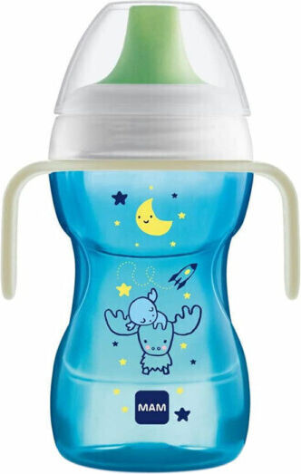 Mam Fun to Drink Cup Bear Educational Sippy Cup Plastic Blue for 8m+m+ 270ml 461B