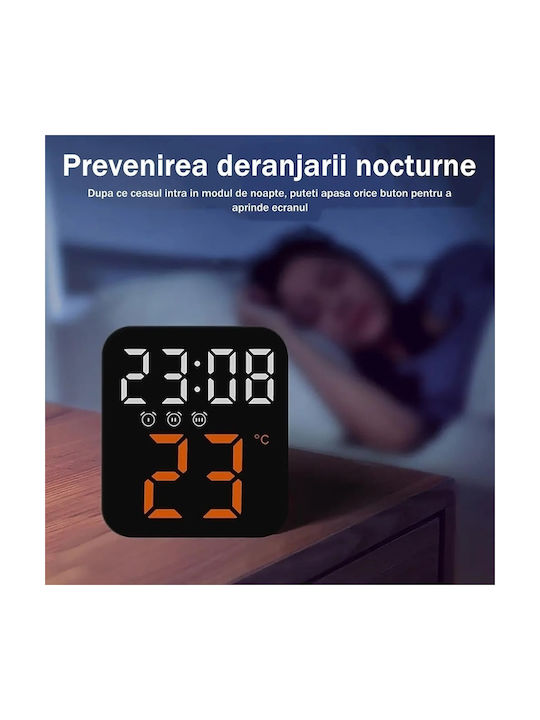 Wanduhr Digital Kunststoff Orange 11x10cm