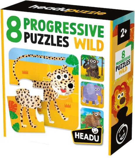 Kinderpuzzle Wild Nature 8 in 1 für 2+ Jahre alt+ Jahre 28pcs Headu