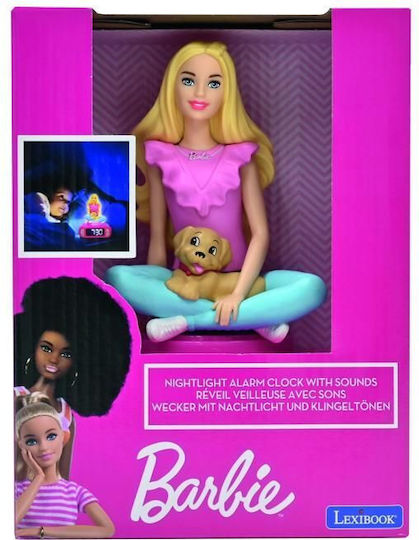 Lexibook Επιτραπέζιο Ρολόι Barbie Ροζ