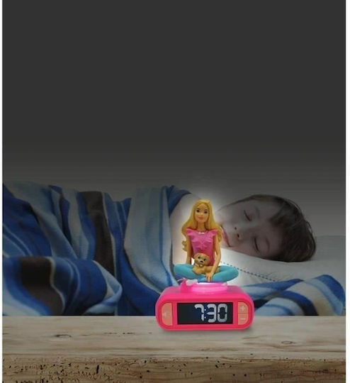 Lexibook Επιτραπέζιο Ρολόι Barbie Ροζ