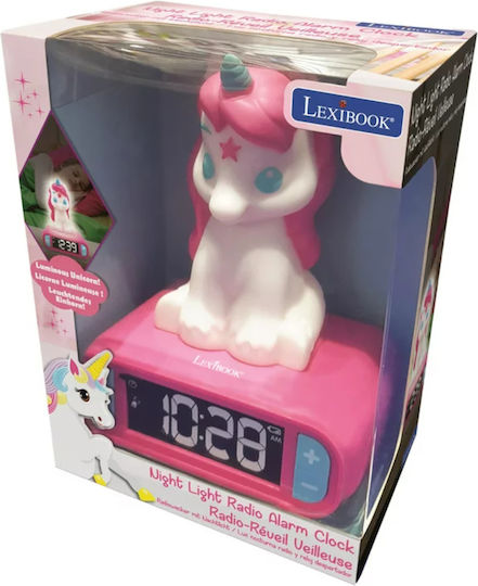 Lexibook Επιτραπέζιο Ρολόι Unicorn Ροζ