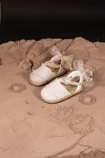 Babywalker Ecru Baptism Fabric Espadrilles