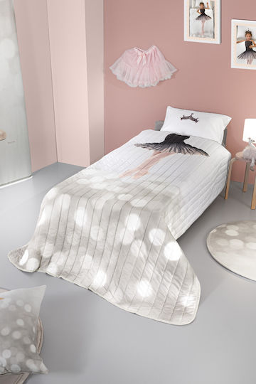 Saint Clair Kids Quilt Set Single with Pillowcase Ballet Beige 160x230cm