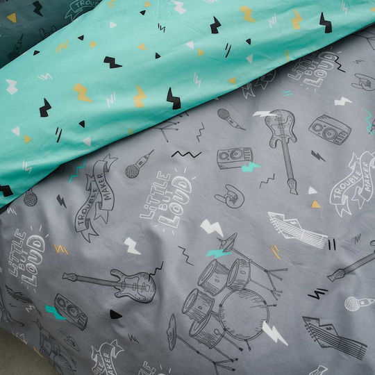 Vesta Home Kinder Steppdecke Einzeln Grey 160x230cm