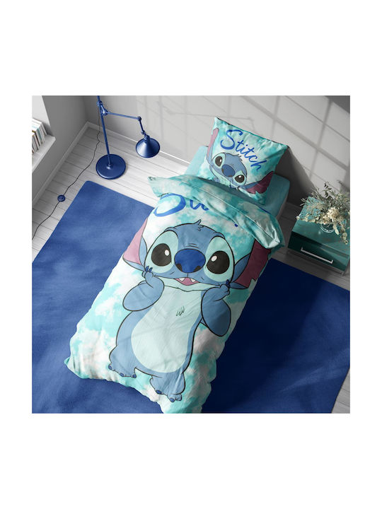 Dimcol Set Einzeln Home Stitch 823 Türkis 160x240cm