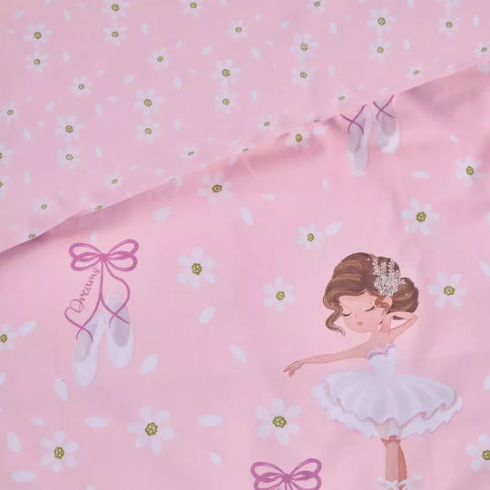 Das Home Bettwäsche-Set Einzel aus Baumwolle & Polyester 4933 Pink 170x260cm 3Stück