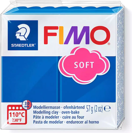 Staedtler Fimo Soft Polymeric Modelling Clay Blue 57gr
