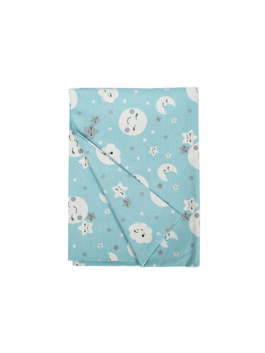 Dimcol Sheet Set Single Cotton Smile 81 Blue 160x240cm 2pcs